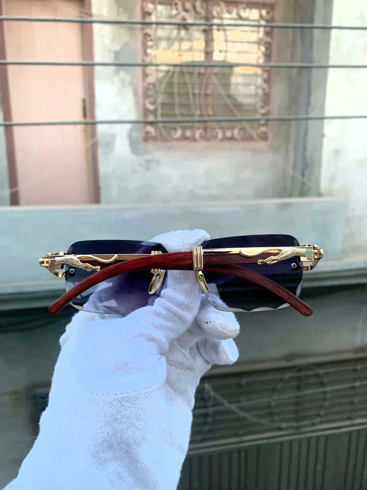 Rimeless Wood Sun Glasses  | A+ Quality