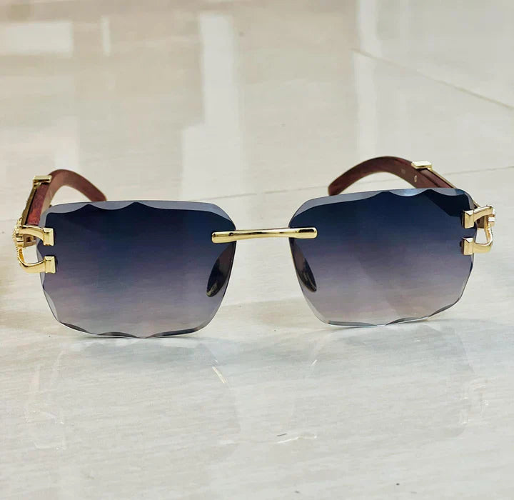Rimeless Wood Sun Glasses  | A+ Quality