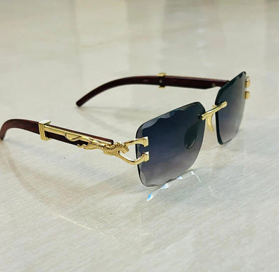 Rimeless Wood Sun Glasses  | A+ Quality